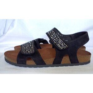 Cliffs White Mountain Gypsy Black Rhinestone Comfort Sandals 11W NEW